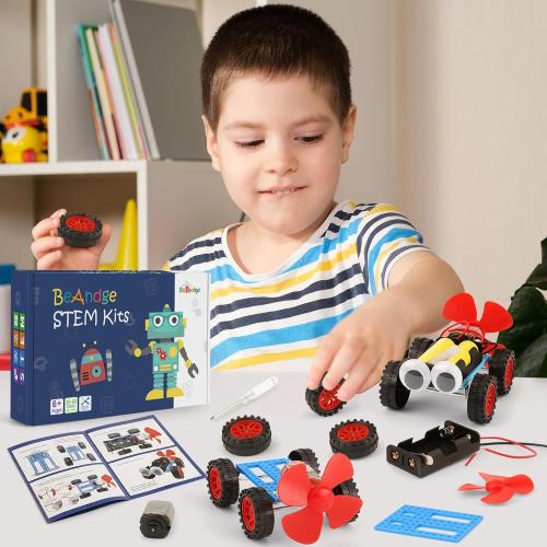 5 Pack STEM Science Kit, Kids Bulk STEM Gifts for Students from Teachers, Class Valentine Sets Crafts Activities School Classroom Boys Car Building Kits 1st 2nd 3rd 4th 5th Grade Gift Cards