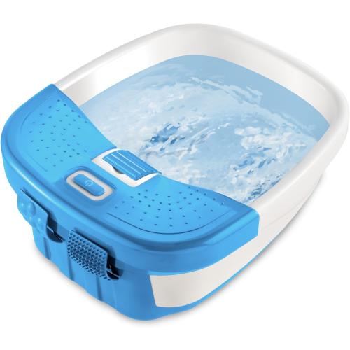 HoMedics Bubble Bliss Deluxe Foot Spa with Heat Massaging Arch, 3 Acupressure Attachments, Splash Guard, Raised Nodes Creates Bubbles, Improves Circulation, Soothe Tired Muscles