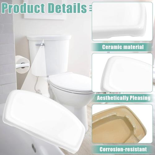 735121-400.020 Cadet 3 Porcelain Toilet Tank Lid, Compatible with standard 12 Inch Rough Tanks, White