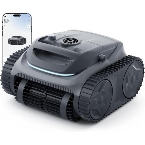 700 C10 Pool Cleaner Robot, Cordless Pool Vacuum w/Superior Suction, Triple Motors, Smart Navigation, APP Control Wall/Waterline, 140-Min Runtime for Inground Pools up to 861 Sq.Ft (Space Grey)