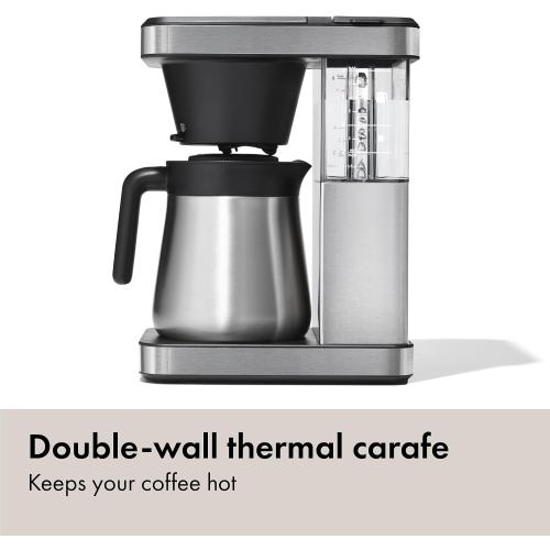 OXO Brew 8-Cup Coffee Maker - Single-Serve & Carafe, Thermal Stainless Steel, SCA Certified
