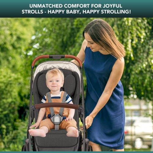 Dark Grey Infant Liner Seat Compatible with Uppababy Vista, Vista V2, Vista V3, Cruz, Cruz V2, RumbleSeat, RumbleSeat V2, 2 in 1 Newborn to Toddler Comfort Insert, New and Improved Liner Material for Babies