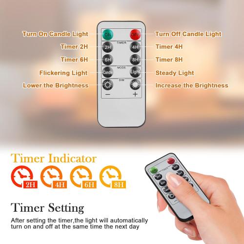 Flameless LED Candles, Flickering Larger Candles with Remote Control & Timer, Battery Operated Waterproof Pillar Candles,3pc for Valentine's Day,Indoor Outdoor Lanterns,Church,Wedding,Patio Porch