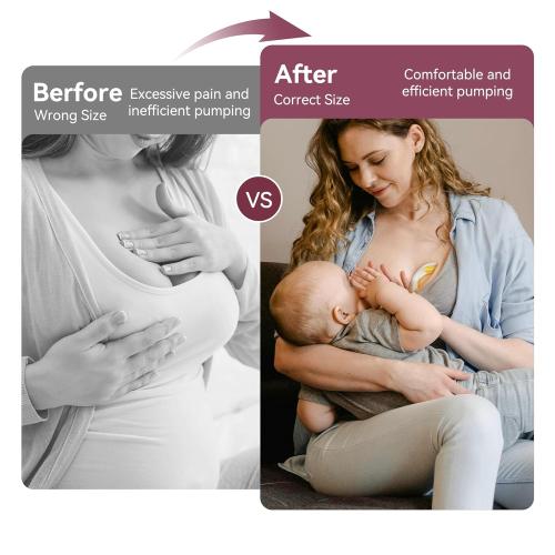 17mm Flange Inserts for 24mm Flange/Shield, Compatible with Momcozy/MOMMED/Spectra Breast Pumps, Pump Parts Replace (4PCS 17mm)