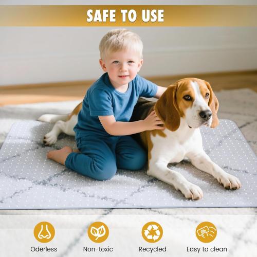 BesWin Office Chair Mat for Carpet,  32 x 48 Heavy Duty Hard Computer Desk Chair Mat for Carpeted Floors, Anti-Slip Carpeted Floor Protector for Home Office, Smooth Glide, Ship Flat