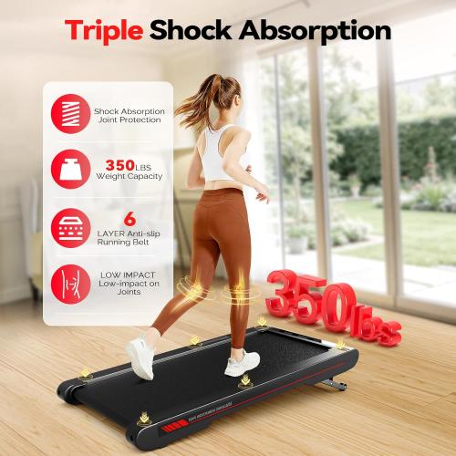 Sperax Walking Treadmill Pad with APP, 3 in 1 Under Desk Treadmill, 400W Low Noise Walking Vibration Pad with Remote Control,Portable Treadmills for Home Office