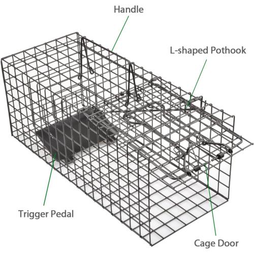 Black Live Squirrel Trap Heavy Duty Humane Animal Cage Trap