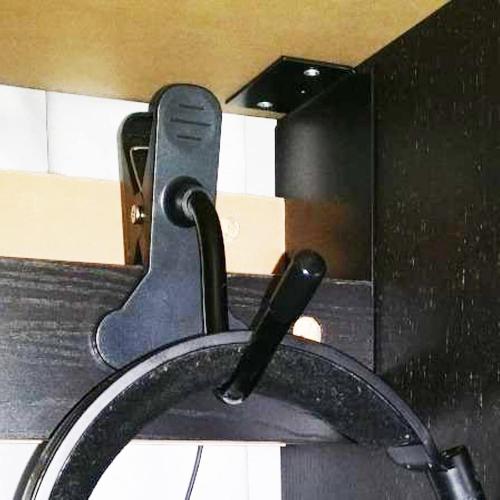 Headphone Stand with Adjustable Hook, Metal Headset Holder, Flexible Tip, Clamp-On, Universal Thickness, Vertical and Horizontal Mount, for Desk up to 2 inch (50MM) - 744591662932