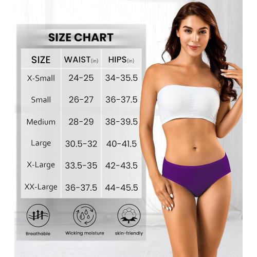 Size L CULAYII Women's Cotton Bikini Panties, High-Cut Full Coverage Stretch Cool Underwear for Women