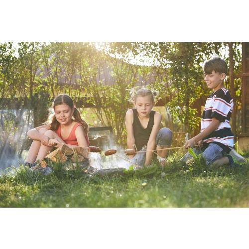 Set of 120 PCS Bamboo Marshmallow Roasting Sticks, SMores Skewers for Fire Pit, Extra Long 30 Inch Heavy Duty 5mm Thick Wooden SMores Sticks for Open Fire Pits Roaster Barbecue Hot Dog Camping Kebab Sausage