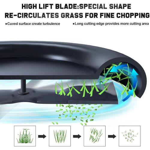 Grasscool M143520 UC22010 Mower Blades Compatible with M152726 z375r z515e z530m z445 z425 z525e z345r x570 x590 x500 x530 z435 54 inch Deck Zero Turn Mower Tractor