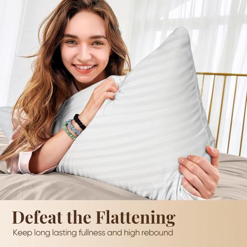 Hotel Collection Bed Pillows for Sleeping, Bed Pillows Queen Size Set Of 2,Gusseted Pillow for Back, Stomach or Side Sleepers