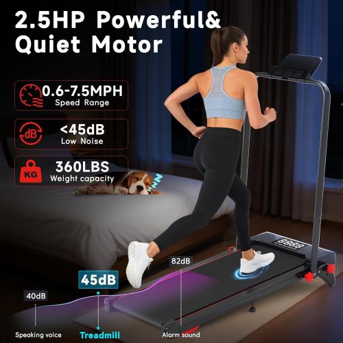 Walking Pad Treadmill with Incline and Handle Bar, 7.5MPH Under Desk Foldable Treadmill for Home Office with Remote Control