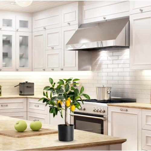 Velener Fake Lemon Tree 19- Bonsai Tree Indoor with Pot Farmhouse Home Decor Living Room Kitchen Shelf Office Desk Bathroom Table Mini Outdoor Tree Faux Plant Porch Lemon Decor Floor Plant Tall