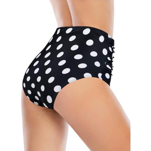American Trends High Waisted Bikini Bottoms Ruched Tummy Control Swimsuits Bottoms Sexy Swim Bottom Bathing Suits for Women
