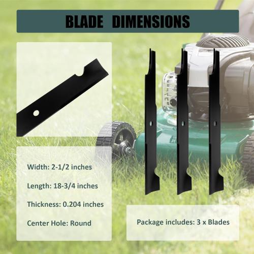 ZALANA Replacement Lawn Mower High Lift Blades for 038-0005-00 - Compatible with Bad Boy 54 MZ Magnum Model Series Rotary 54 Deck Lawn Mower - 3 Pack (edges of 2 blades chipped never used)