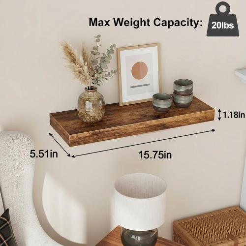 Fixwal Wood Floating Shelves, Wall Shelves
