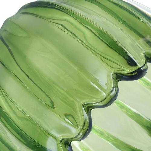 Glass Green Tulip Lamp Shades Set of 2 Small Flower Art Blown Lampshades,1.58lb,1.65 Top x 5.5 Diameter x 3.9 Height,Replacement Mini Lamp Shade for Floor Lamp Table Wall Lamp Chandelier Decor