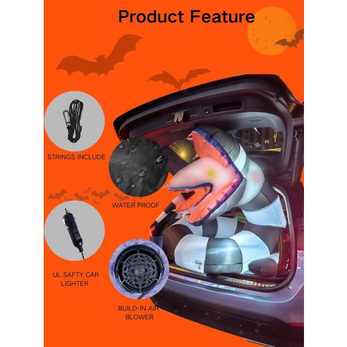 4.6FT Halloween Beetle Trunk or Treat Car Decorations Kit for SUV，4.6FT Inflatable Juice Garage Door Car Decorations Haunted House Car Banner Waterproof Archway for Halloween Outdoor Party Supplies Outside