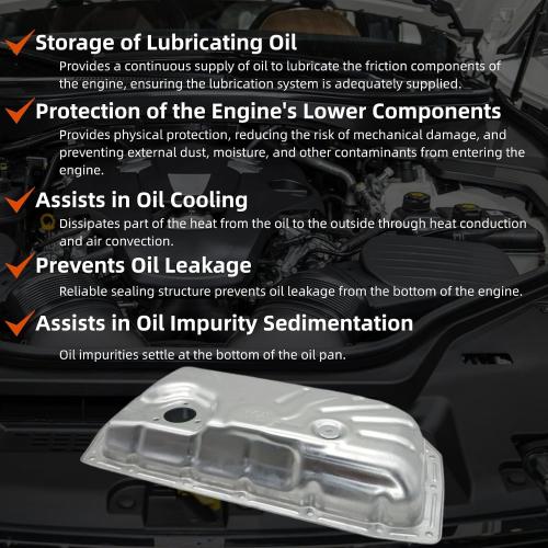 06M103602P Engine Oil Pan Sump Tray Compatible with VW Touareg Audi S4 S5/Sportback A7 Sportback/S7 Sportback/S7 A8 Q8 Q7 RS4 RS5/Sportback Porsche Macan Cayenne