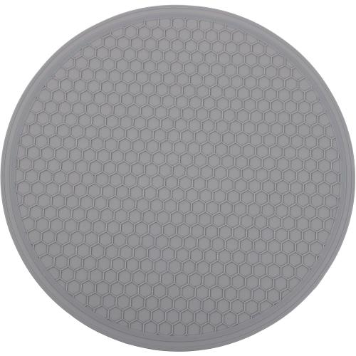 Silicone Microwave Mats, 10 inch Heat Resistant Multifunctional Mat for Kitchen, Non-Slip Silicone Trivet Dishwasher Safe, Splatter Guard, Grey 1 Pcs
