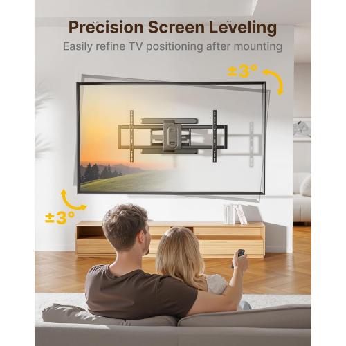 monTEK Full Motion TV Wall Mount for 43–95 TVs, Pre-Assembled & up to150lbs, Heavy Duty TV Mount Bracket with Tool-Free Tilt/Swivel/Extension, Max VESA 800x400, Fits 16/18 Studs