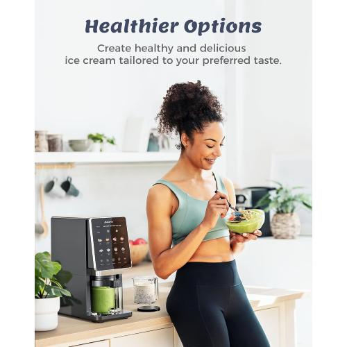 Alcarin Ice Cream Maker with 1 Pint (Not Freezer), Frozen Treat Machine