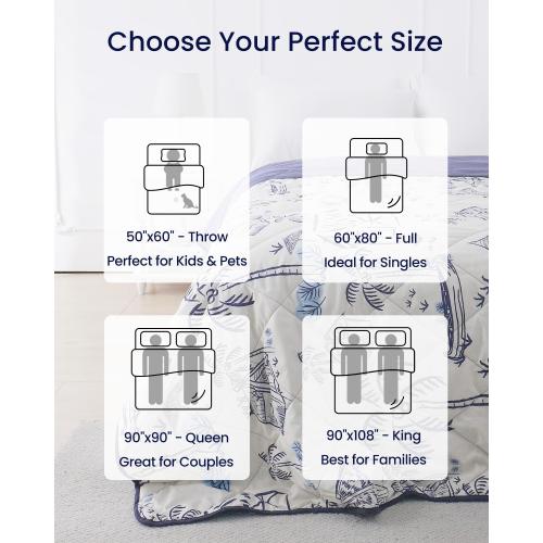 ZonLi Cooling Blankets for Hot Sleepers,All-Season Lightweight Blanket for Night Sweats,Cool Blanket Absorbs Body Heat to Keep Cool，Q-Max 0.45 Summer Blanket for Bed Sofa Couch,Beachside Village