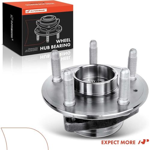 A-Premium Front or Rear Wheel Bearing and Hub Assembly with 5-Lug Compatible with Chevrolet Impala 2018-2019, Camaro 2010-2015, Cadillac CTS 2008-2014 & 2018, XTS 2018