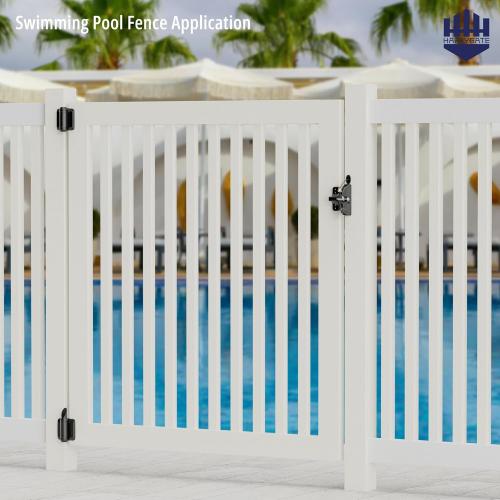 Key Lockable Two Sided Gate Latch for Wooden Fence with Pull Cord