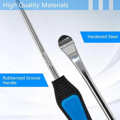 Heavy Duty Tire Repair Tool Kit, 3x14.5 Steel Tire Irons & 3 Rim Protectors, 4-Point Valve Tool with 4 Cores/Caps, Motorcycle/Bike/ATV Tire Changer Levers(TT-145-15)
