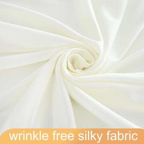 10ft x 10ft Ivory Backdrop Curtain for Wedding Ivory Wrinkle Free Backdrop Drapes Panels for Parties Baby Shower Bridal Shower Birthday Photo Photography Polyester Fabric Background Decoration