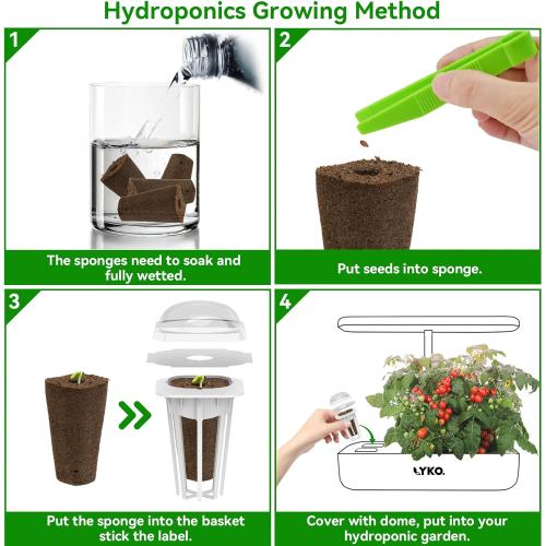 LYKO Lettuce Spinach Broccoli Seed Starter Kit for Hydroponics Growing System, Vegetable Pod Kits for Planting Indoor Garden 500  Seeds (Lettuce, Arugula, Green Chard, Broccoli, Spinach) - 3 Pods