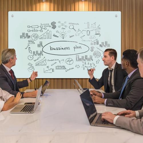 Magnetic Glass Whiteboard - Glass Dry Erase Board  Large Frameless Board for Walls Office School and Home