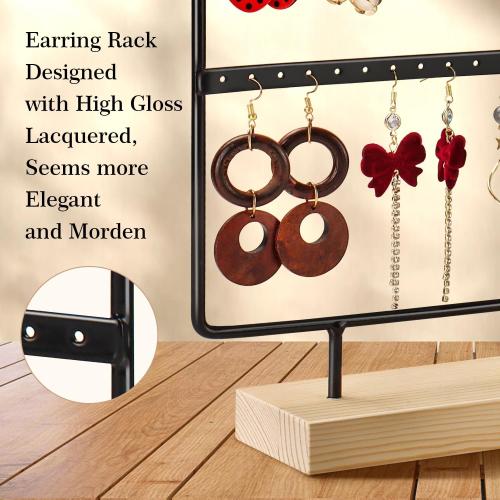 Earring Organizer Stand, Earring Holder Display Stand for Vendors(3 Tiers & 66 Holes)