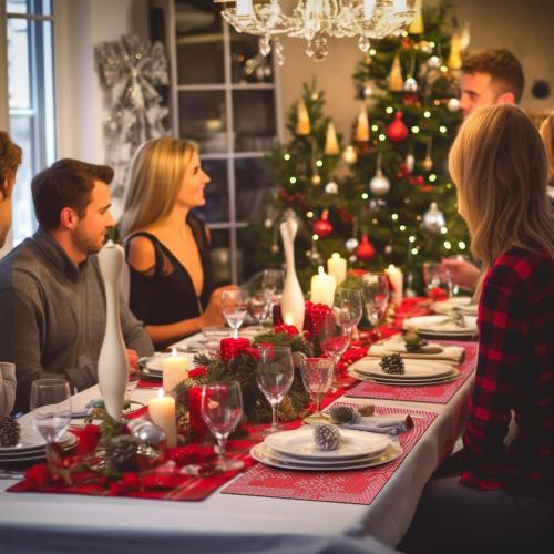 Aofmee Christmas Placemats Set of 6, Washable Christmas Place Mats for Kitchen Dining Table, Indoor/Outdoor Woven Vinyl Christmas Table Mats, Non-Slip Heat Resistant Holiday Placemats Easy to Clean