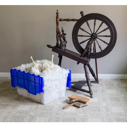 Storage Container, Nesting and Stackable Plastic Storage Box with Lid Attached, Clear Tote for Garages, Closets, and Moving,