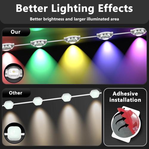 300FT Permanent Outdoor RGB Lights, IP67 Waterproof Smart Eave Lighting, with App/Remote Control Eaves Light, DIY LED Scenes Modes for House Roof Decor,Christmas,Party