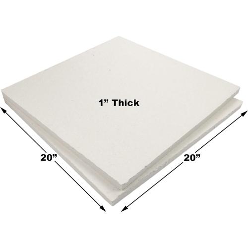 Size 1/2 x 24 x 36 Lynn Manufacturing Ceramic Fiber Board Insulation, 2300F-Rated, for Boiler, Stove, Forge, Kiln, Baffle Board, 1019