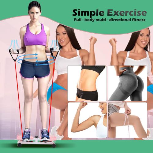 Waist Twister Board,Ab Machine Exercise Twist Boards with 300 lbs Weight Capacity,Waist Sculptor Twist for Slim Waist and Core,Noiseless Balance Board Home Gym Exercise Equipment (Pink)