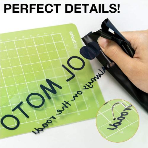 HTVRONT HTV Heat Transfer Vinyl Roll- 12 x 8ft Black HTV Vinyl for Shirts, Iron on Vinyl for All Cutting Machine - Easy to Cut & Weed for Iron Design (Black)