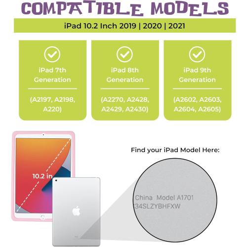 Disney Lilo and Stitch Kids Case for iPad - 9th Generation iPad Case, iPad 8th