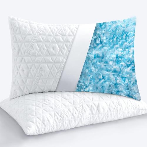 Phantoscope Memory Foam Pillows for Sleeping, Shredded Memory Foam Cooling Pillows- Adjustable Bed Pillows for Hot Sleepers, Firm Pillow for Neck Shoulder Pain,