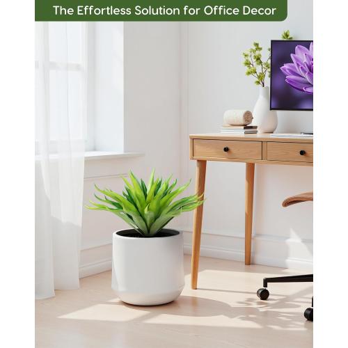 Velener Outdoor Fake Agave Artificial Plant, Unpotted Fake Plant for Room Decor, UV Resistant Faux Agave Plant for Outdoor/Indoor Decor, 22 inches, 2 Pack(43 Leaves)