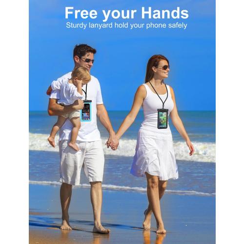 Famoby Up to 8.3 5 Pack Multicolor Universal Waterproof Phone Pouch, Phone Waterproof Case Dry Bag,Protection Level: IP68,Outdoor Sports for Apple iPhone,Samsung,and More,Black,Blue,Pink,Orange,Green