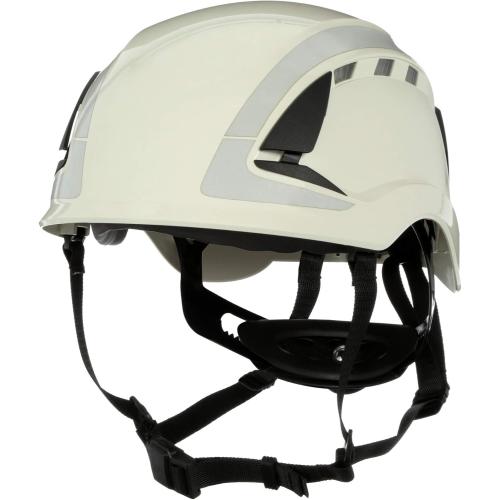 3M SecureFit Safety Helmet with 6 Point Suspension System and Chin Strap, for Construction and Heavy Infrastructure and Working at Height
