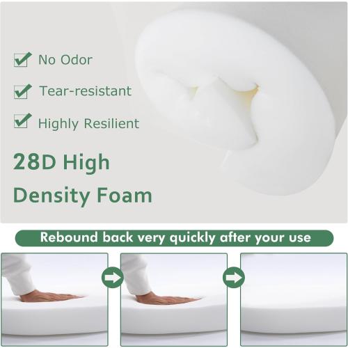 BKACK AND WHITE Outdoor Bench Cushion: Waterproof and Fade Resistant Patio Furniture Cushions - Non-Slip Bench Pad Cushion with Removable Cover for Garden Swing Porch Sofa Settee, 48 x 18 x 3 Inch, Black