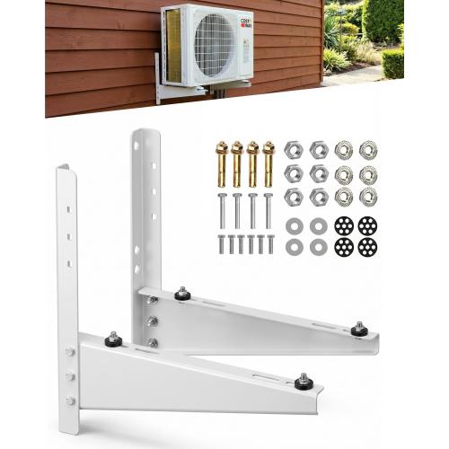 Mini Split Wall Mounting Bracket with Leveler, Heavy Duty Mini Split Brackets for Outside 9000 to 18000 BTU, Max 330 Lb Capacity Fits Wood Walls Brick Walls