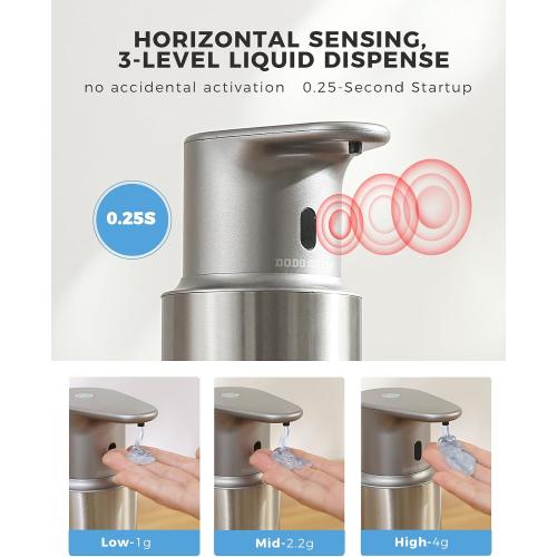 Automatic Liquid Soap Dispenser Touchless, 304 Stainless Steel Bottle Body