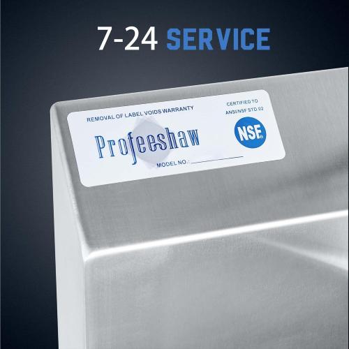 Profeeshaw Stainless Steel Sink Commercial Wall Mount Hand Washing Basin NSF Certified, with Gooseneck Faucet and Side Splash Guard, for Restaurants, Stores, Bars and Home, 17 x 15 …